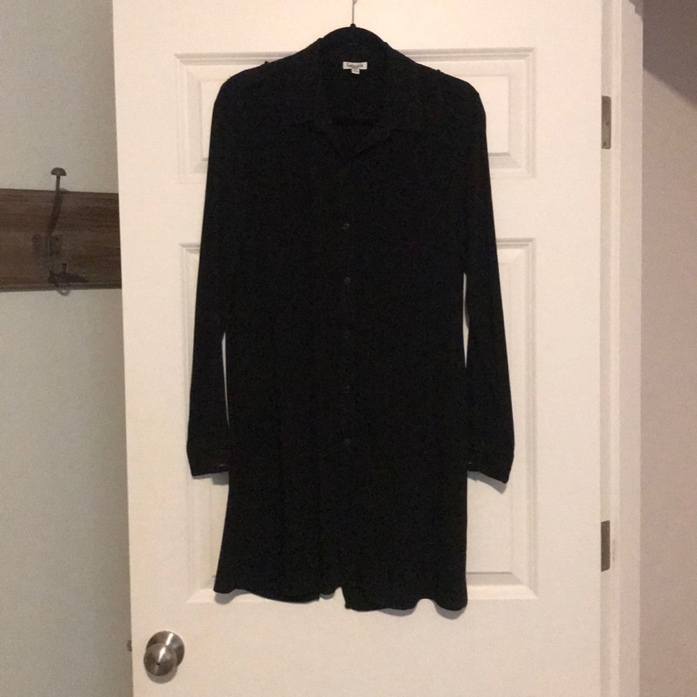 Splendid Button Down Blouse With Split Back- M - image 2